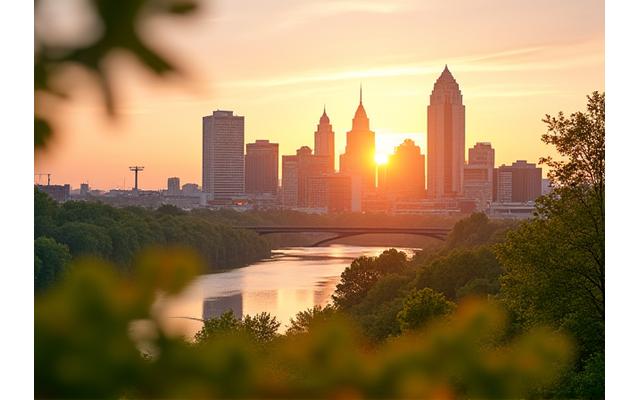 Panoramic view of Nashville skyline at sunrise, symbolizing growth and new beginnings for health and wellness.