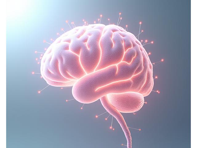 Illustration of interconnected data points forming a glowing brain or network, representing AI processing health data.