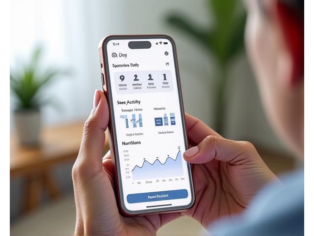 Screenshot of Velyra Health Co.'s mobile app showing a dashboard with daily activity, sleep patterns, and nutrition summary.