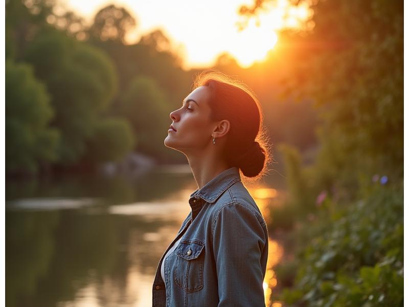 An individual enjoying a quiet moment in a Nashville park, illustrating mindful living integrated with local scenery.