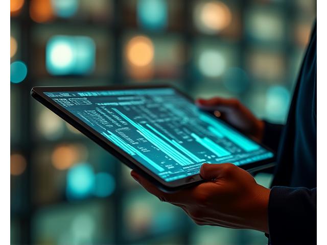 Close-up of a person reading a scientific journal on a tablet with abstract health data visualizations in the background, conveying deep research and digital access.