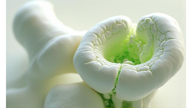 A visual representation of bone structure or a vibrant cross-section, symbolizing bone health.