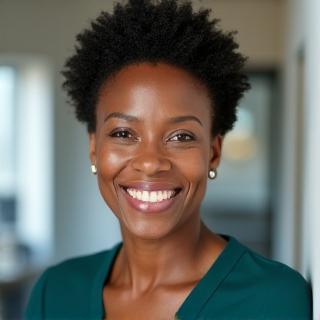 Headshot of Dr. Jennifer Matthews, a confident and approachable female physician smiling against a soft, blurred medical background.